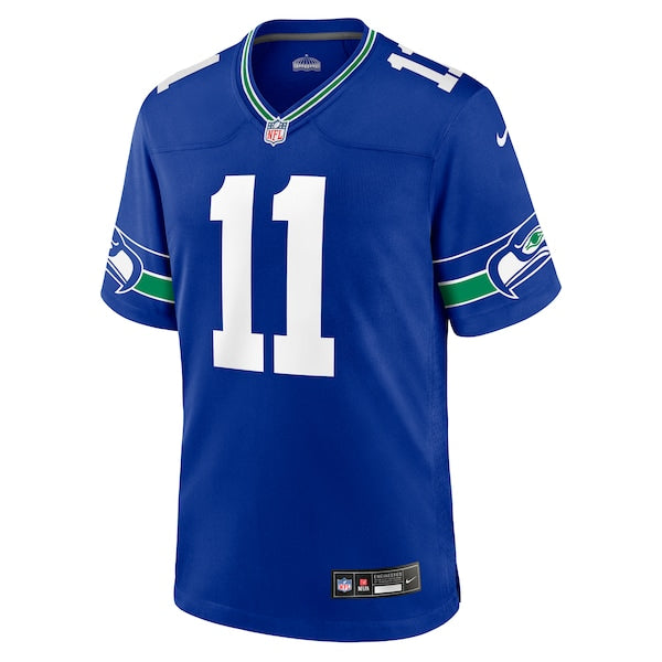 Jaxon Smith-Njigba Seattle Seahawks Nike Throwback Player Game Jersey - Royal/Navy - Image 3