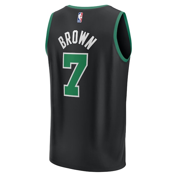 Jaylen Brown Boston Celtics Youth Fast Break Replica Player Jersey - Statement Edition - Black - Image 3
