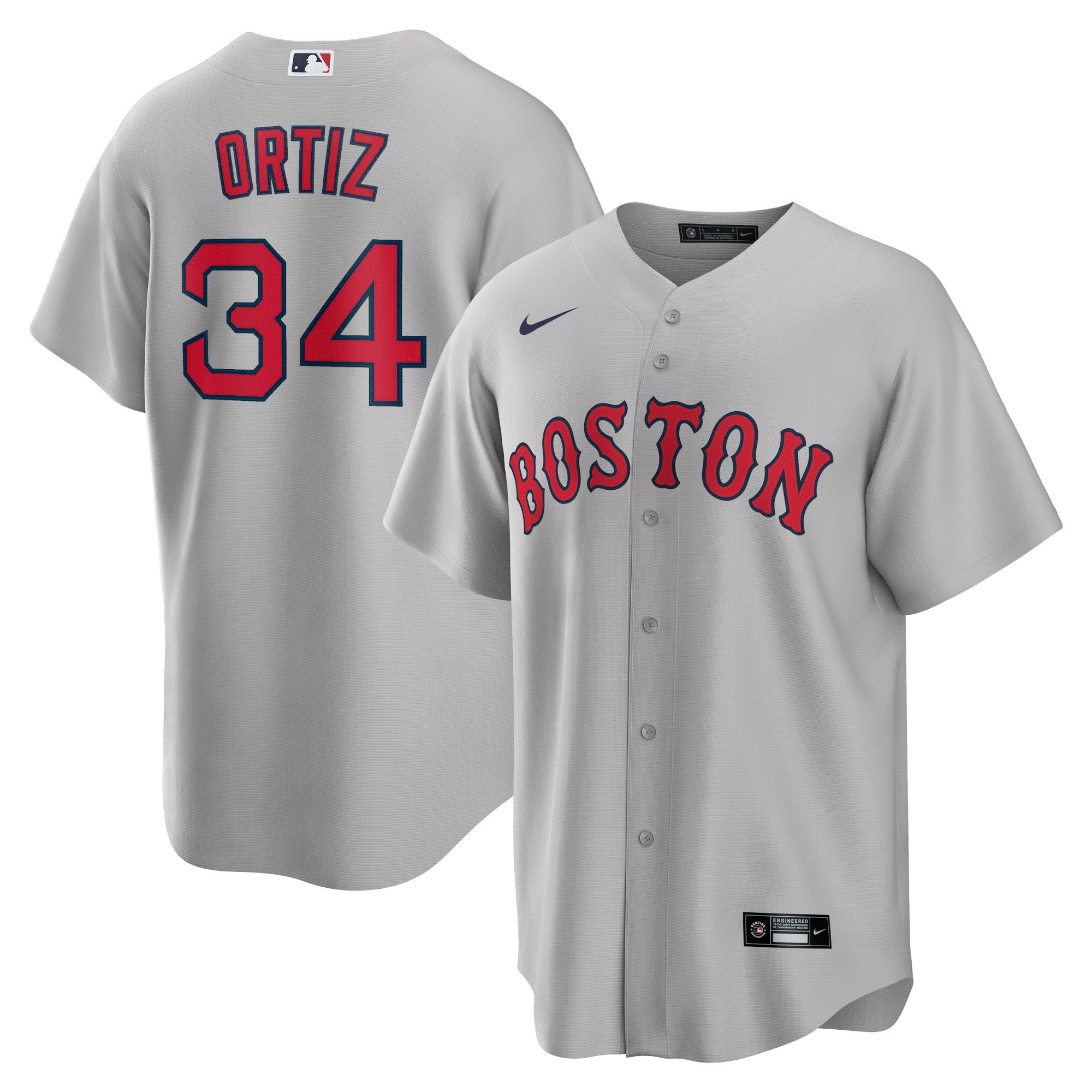 David Ortiz Boston Red Sox Nike Alternate Replica Player Jersey - Navy/Gray/Red/White - Image 7