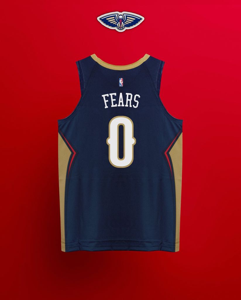 Jeremiah Fears New Orleans Pelicans 2025 NBA Draft First Round Pick Fast Break Replica Jersey - Icon Edition - Navy