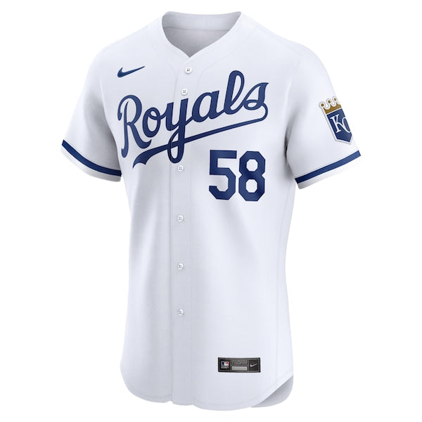 John McMillon Kansas City Royals Nike Home Elite Player Jersey - White - Image 2