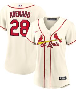 Alternative view of Nolan Arenado St. Louis Cardinals Nike Women's Alternate Replica Player Jersey - Cream/Red/White
