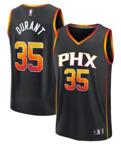 Kevin Durant Phoenix Suns Fast Break Replica Player Jersey - Statement Edition - Black