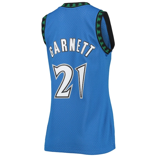 Kevin Garnett Minnesota Timberwolves Women's Hardwood Classics Swingman Jersey - Blue - Image 3