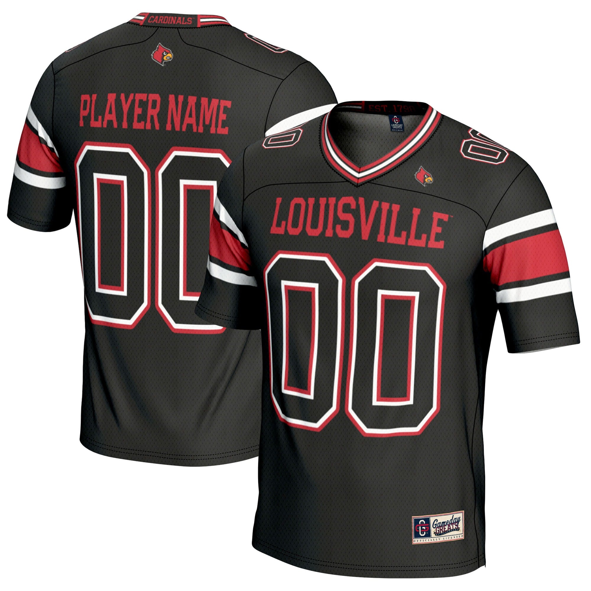 Louisville Cardinals GameDay Greats NIL Pick-A-Player Football Jersey - Red/White/Black - Image 8