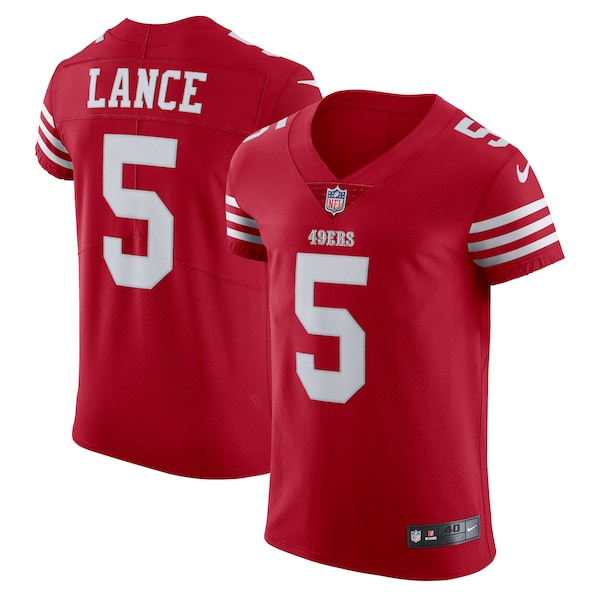Trey Lance San Francisco 49ers Nike Vapor Elite Jersey - Scarlet/White - Image 2