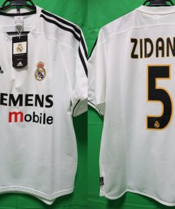 Zidane Los Merengues Adidas 2003-04 Home Jersey - White