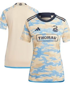 Philadelphia Union adidas Women's 2024 For Philly Replica Jersey - Tan