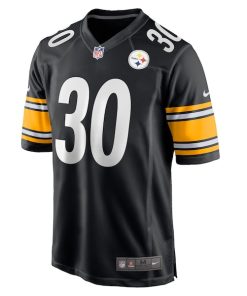 Alternative view of Jaylen Warren Pittsburgh Steelers Nike Game Player Jersey - Black