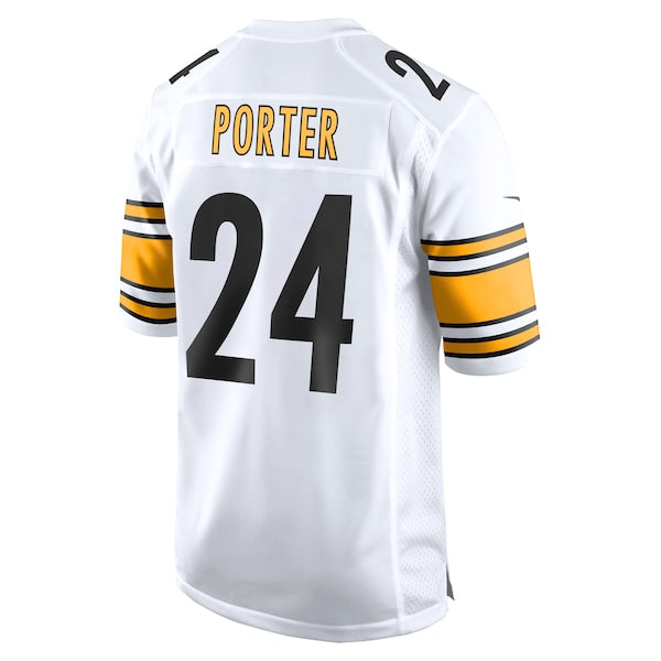 Joey Porter Jr. Pittsburgh Steelers Nike Away Game Jersey - White/Black - Image 4
