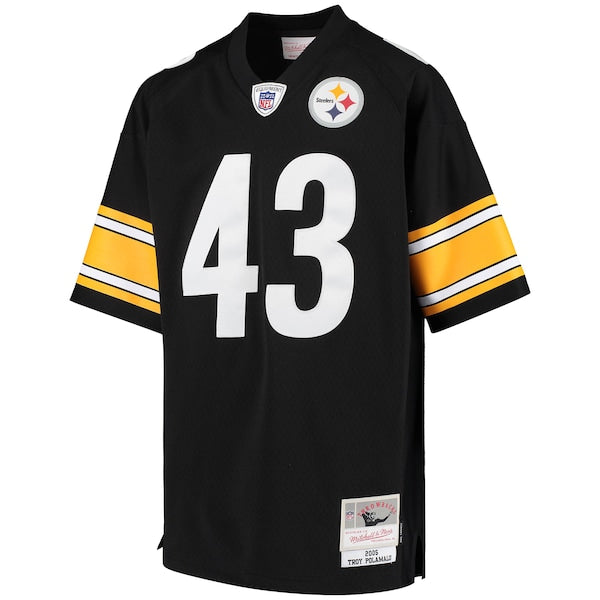 Troy Polamalu Pittsburgh Steelers Youth 2005 Gridiron Classics Retired Player Legacy Jersey - Black/White - Image 3
