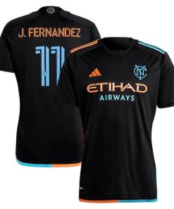 Julian Fernandez New York City FC adidas 2024 24/7 Kit Replica Player Jersey?¨C Black