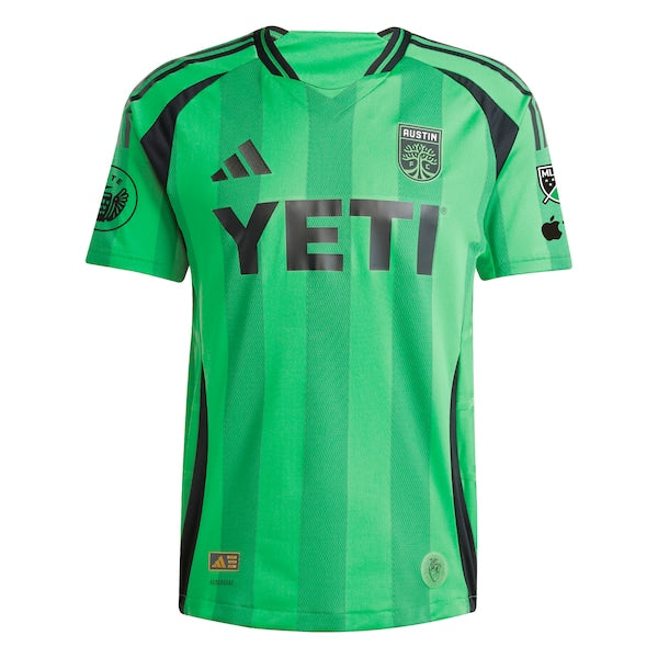 Brandon Vazquez Austin FC adidas 2025 The Heartbeat Kit Authentic Player Jersey - Green - Image 2