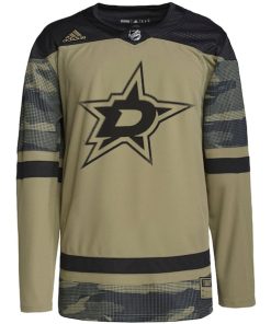 Alternative view of Dallas Stars adidas Military Appreciation Team Authentic Custom Practice Jersey - Camo