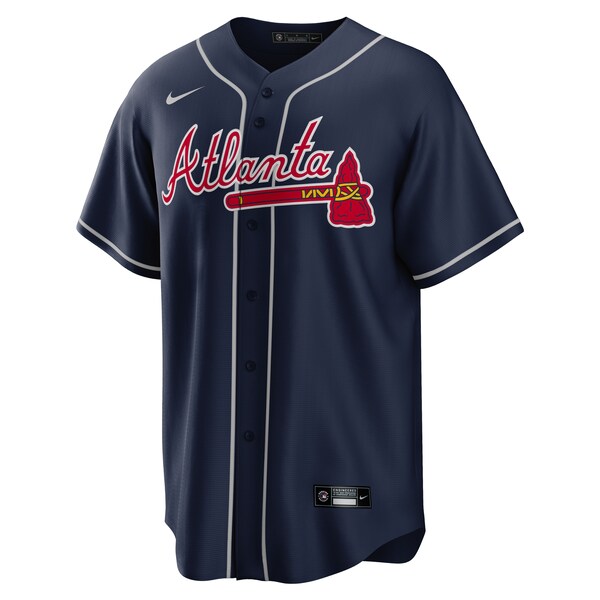 Austin Riley Atlanta Braves Nike Alternate Replica Jersey - Navy/White/Red - Image 3