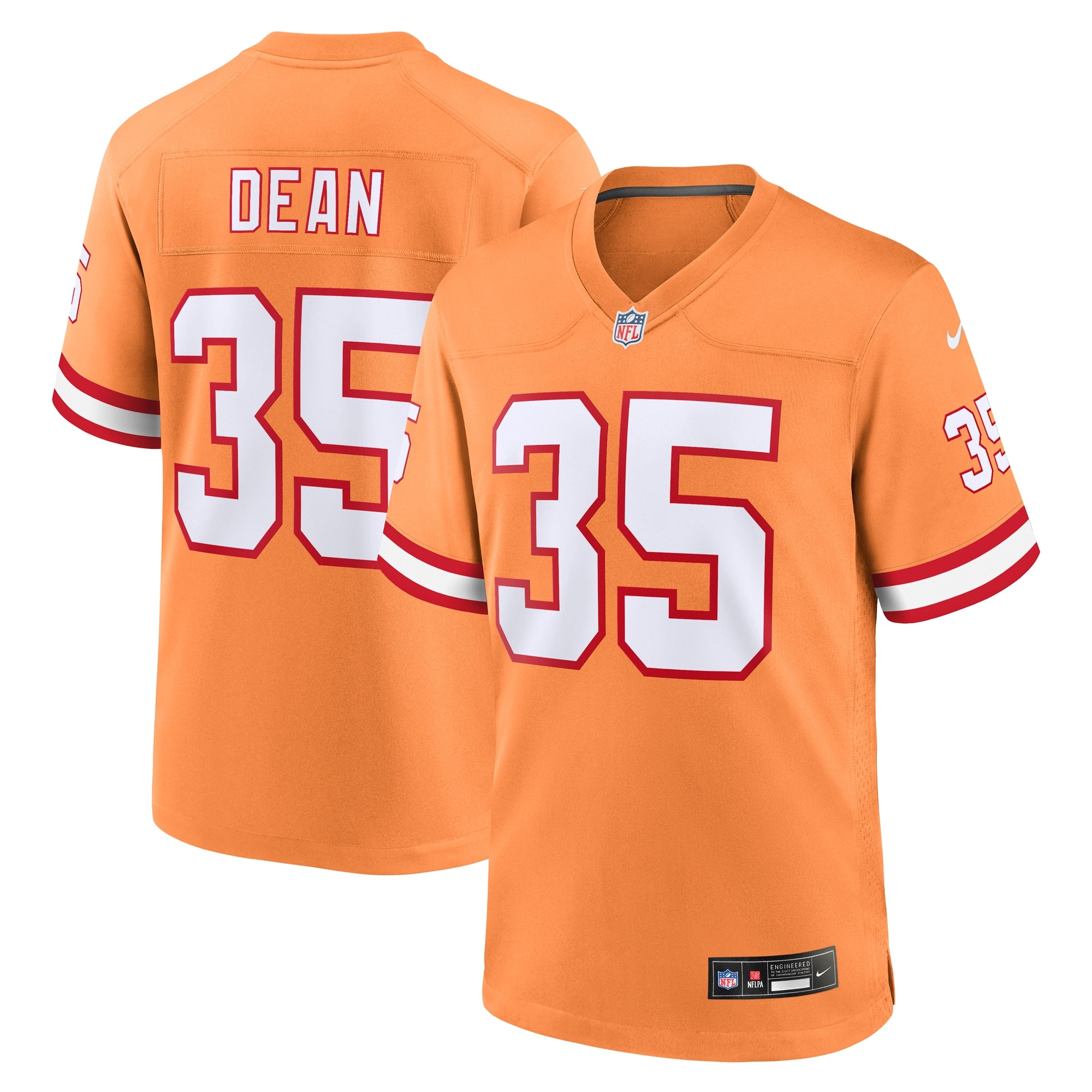 Jamel Dean Tampa Bay Buccaneers Nike Game Jersey - Red/Orange - Image 5