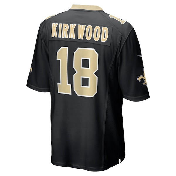 Keith Kirkwood New Orleans Saints Nike Team Game Jersey - Black - Image 2