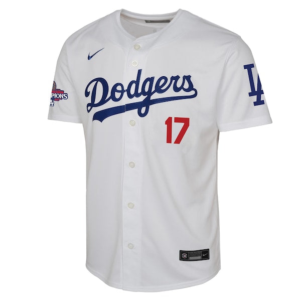 Shohei Ohtani Los Angeles Dodgers Nike Youth 2024 World Series Champions Limited Player Jersey - White - Image 2