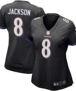 Lamar Jackson Baltimore Ravens Nike Women's Game Jersey - Black/Purple/White