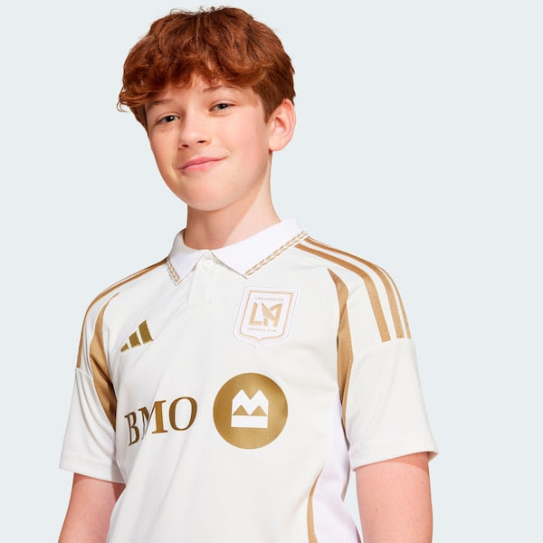 LAFC adidas Youth 2025 Secondary Replica Jersey - White - Image 6