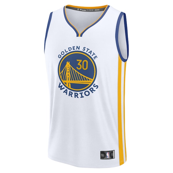 Stephen Curry Golden State Warriors Youth Fast Break Replica Player Jersey - Association Edition - White - Image 2