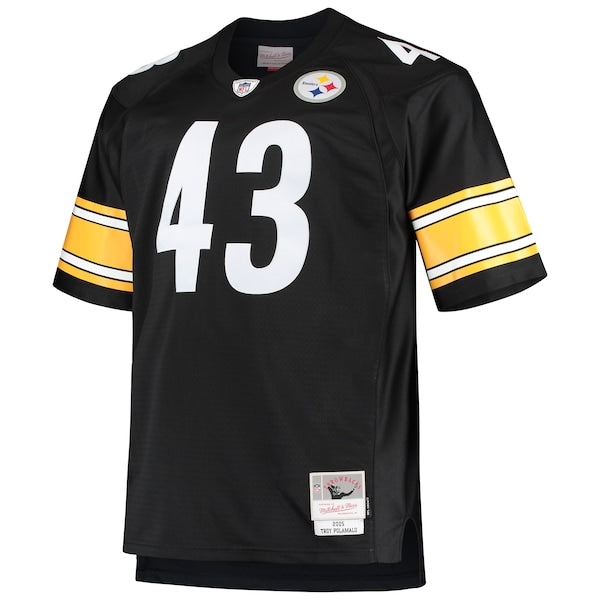 Troy Polamalu Pittsburgh Steelers Big & Tall 2005 Retired Player Replica Jersey - Black - Image 2