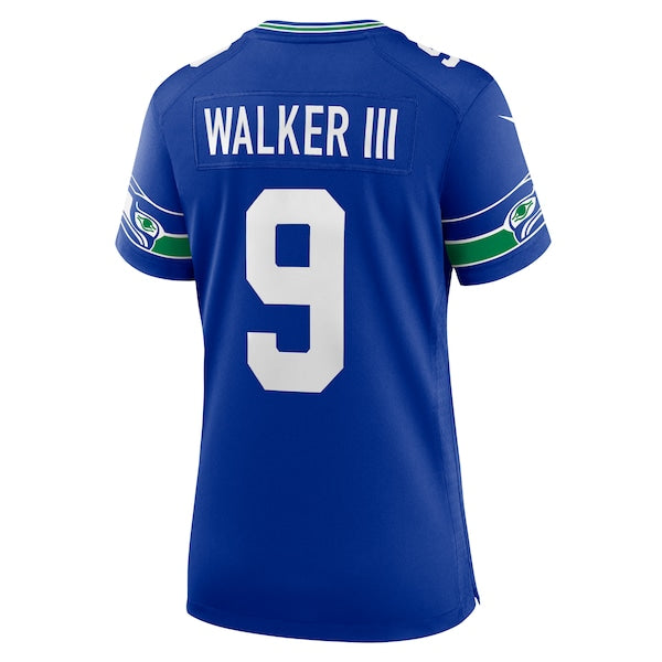 Kenneth Walker III Seattle Seahawks Nike Women's Alternate 2 50th Season Game Jersey - Royal/College Navy - Image 4