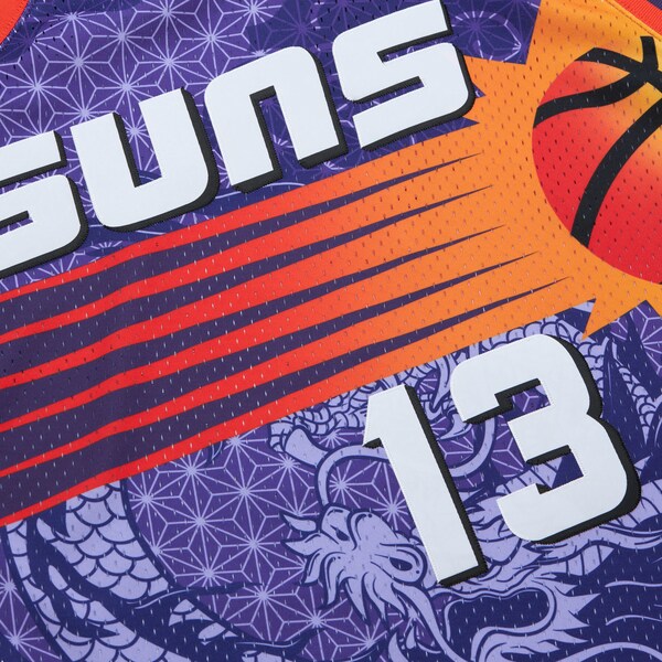 Steve Nash Phoenix Suns 1996/97 Hardwood Classics Asian Heritage 6.0 Swingman Throwback Player Jersey - Purple - Image 5