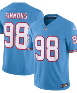 Jeffery Simmons Tennessee Titans Nike Oilers Throwback Vapor F.U.S.E. Limited Jersey - Light Blue