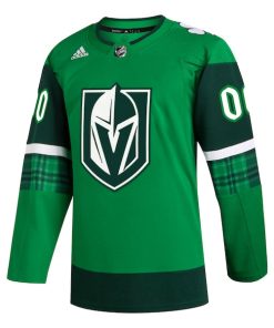 Alternative view of Vegas Golden Knights adidas St. Patrick's Day Authentic Custom Jersey - Kelly Green