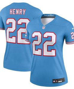 Derrick Henry Tennessee Titans Nike Women's Oilers Throwback Legend Jersey - Light Blue