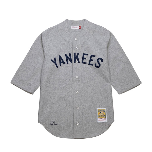 Babe Ruth New York Yankees Cooperstown Collection 1929 Authentic Jersey - Gray - Image 2