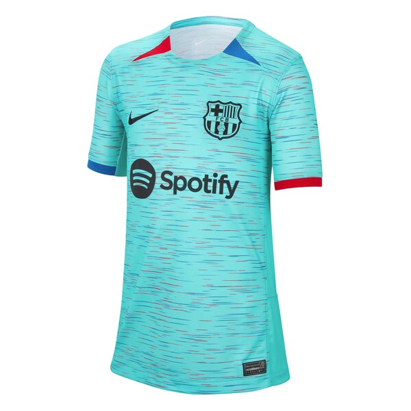 Ronald Araujo Barcelona Nike Youth 2023/24 Third Replica Jersey - Aqua - Image 2
