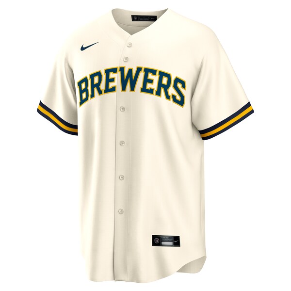 Rhys Hoskins Milwaukee Brewers Nike Home Replica Player Jersey - Cream - Image 2
