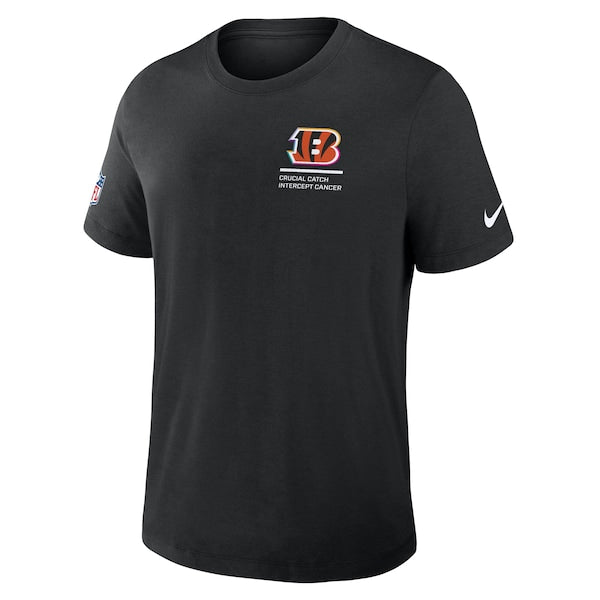 Cincinnati Bengals Nike 2025 NFL Crucial Catch Tri-Blend Dri-FIT T-Shirt - Black - Image 2