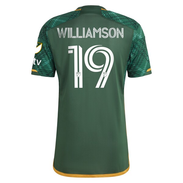 Eryk Williamson Portland Timbers adidas 2024 Portland Plaid Kit Authentic Jersey - Green - Image 3