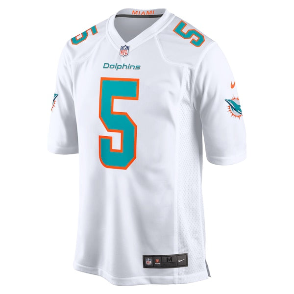 Jalen Ramsey Miami Dolphins Nike Away Game Jersey - White/Aqua - Image 3