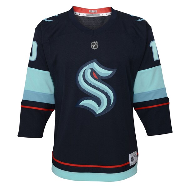 Matty Beniers Seattle Kraken Youth Alternate Replica Player Jersey - Navy - Image 2