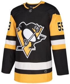 Alternative view of Jake Guentzel Pittsburgh Penguins adidas Authentic Player Jersey - Black