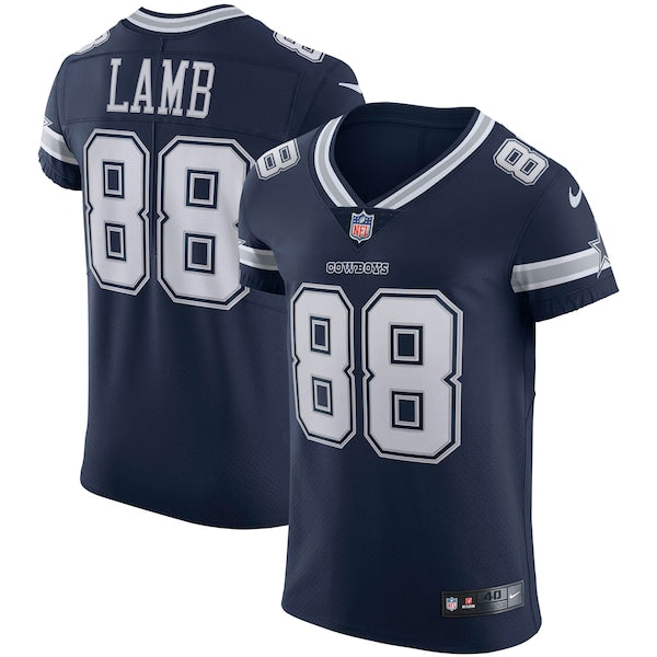 CeeDee Lamb Dallas Cowboys Nike Vapor Elite Jersey - Navy/White - Image 2