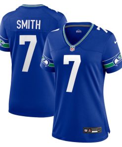 Geno Smith Seattle Seahawks Nike Women's Throwback Player Game Jersey - Royal