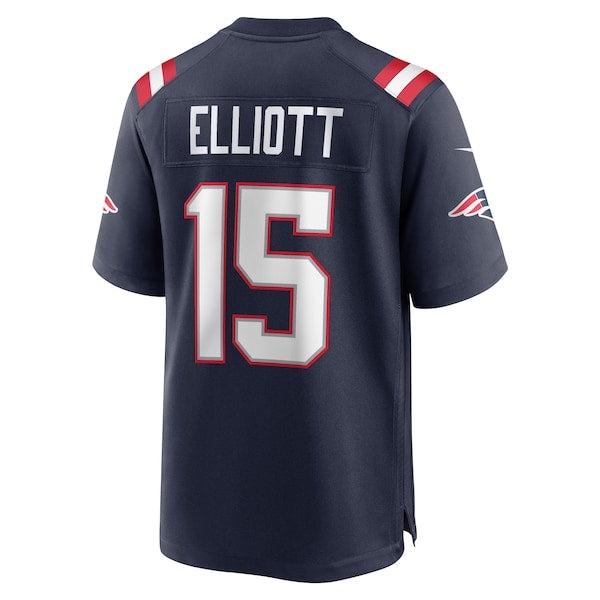 Ezekiel Elliott New England Patriots Nike Game Player Jersey - Navy/Red/White - Image 4