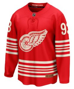 Alternative view of Alex DeBrincat Detroit Red Wings  Centennial Breakaway Player Jersey - Red