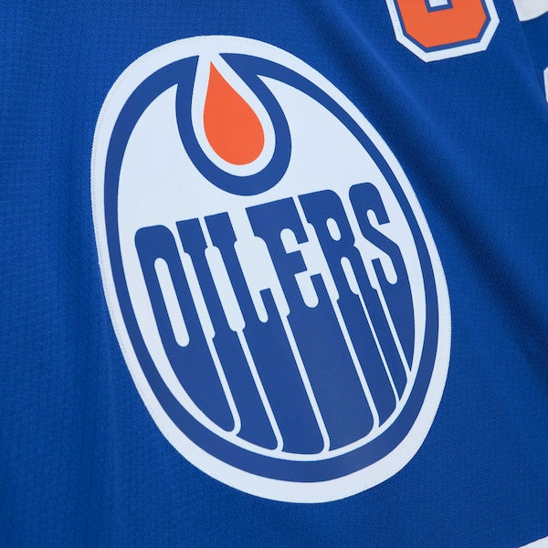 Wayne Gretzky Edmonton Oilers Captain Patch 1986/87 Blue Line Player Jersey - Youth - Royal - Image 4