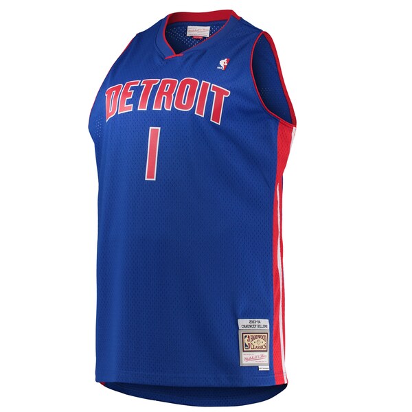 Chauncey Billups Detroit Pistons 2003/04 Big & Tall Hardwood Classics Swingman Jersey - Blue - Image 2