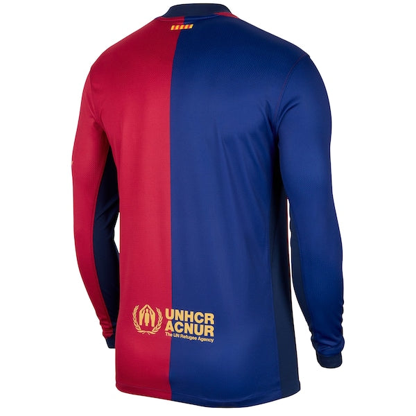 Barcelona Nike 2024/25 Home Long Sleeve Replica Jersey - Royal - Image 3