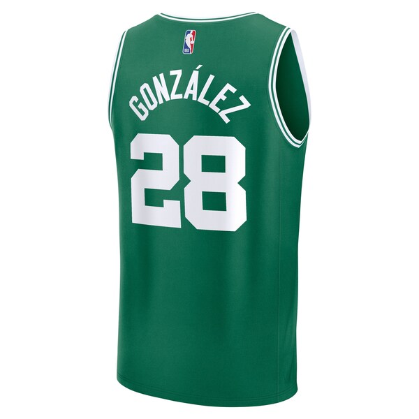 Hugo Gonzalez Boston Celtics Youth 2025 NBA Draft First Round Pick Fast Break Replica Jersey - Icon Edition - Kelly Green - Image 3