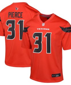 Alternative view of Dameon Pierce Houston Texans Nike Youth Alternate Game Jersey - Red/Navy
