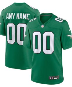 Philadelphia Eagles Nike Alternate Custom Game Jersey - Kelly Green