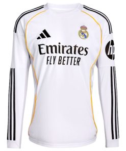 Alternative view of Los Merengues adidas 2025/26 Home Replica Long Sleeve Custom Jersey - White